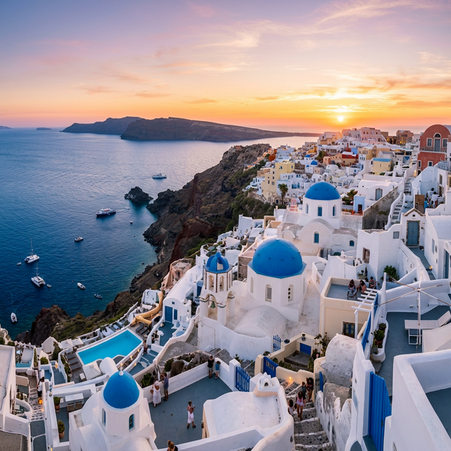 Santorini al atardecer
